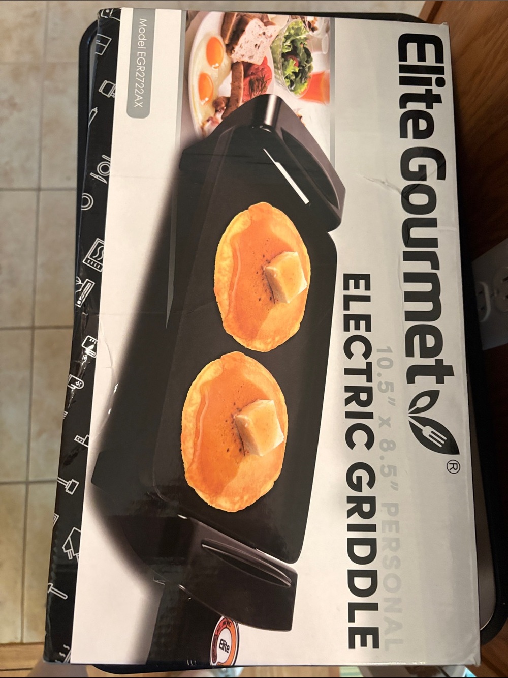 Black Electric Griddle - Compact Nonstick Cooktop

10.5 in x 8.5 in